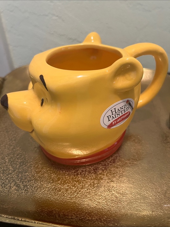 Walt Disney Other - #2009** Pooh Bear Hand-Painted Yellow Bear Ceramic Mug